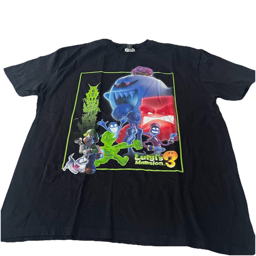 Vintage Luigis Mansion 3 Shirt Mens XL Nintendo Promo Video Game Luigi Tee